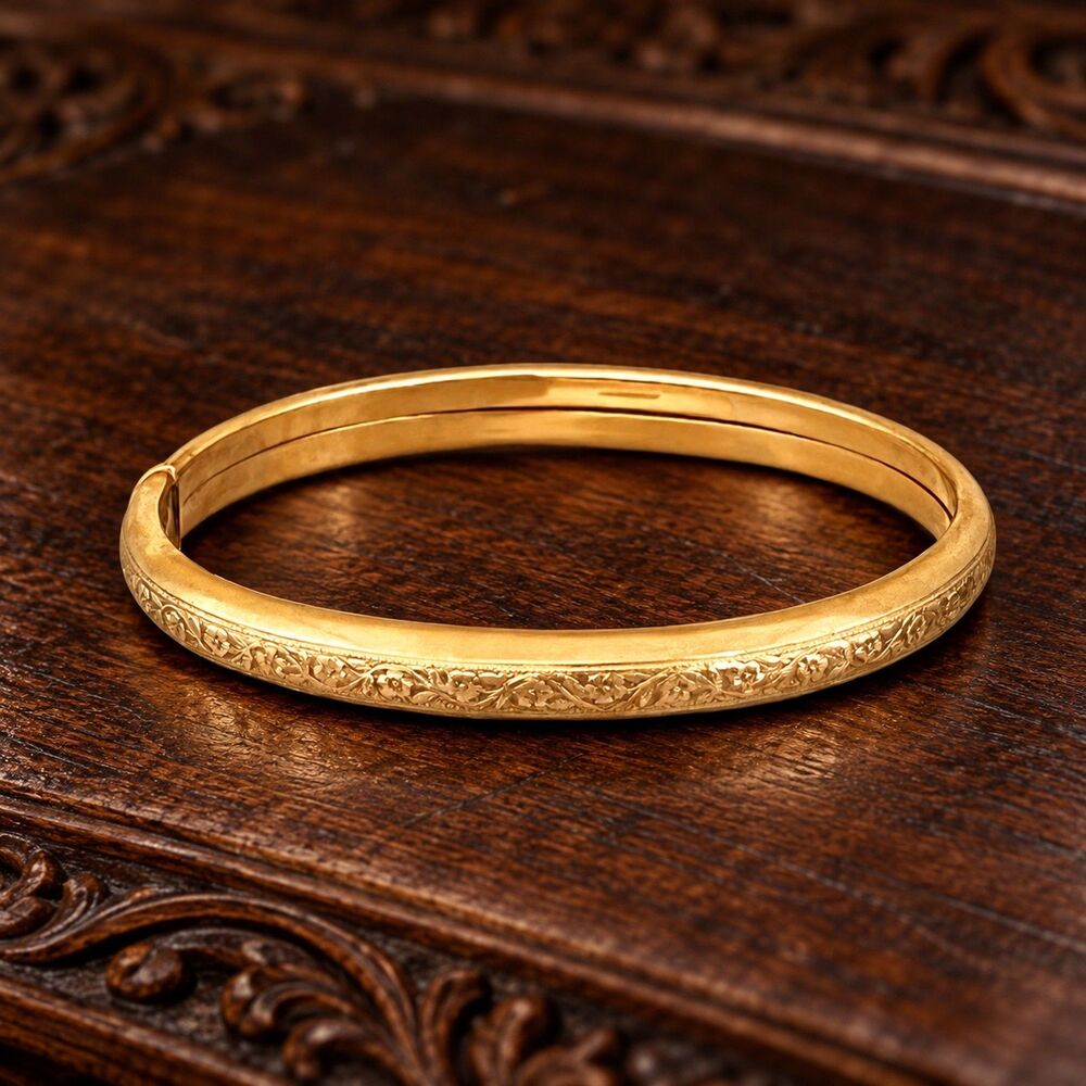Vintage 1950s Gold Filled Bracelet Delicate Floral Scroll Victorian Revival- 15G